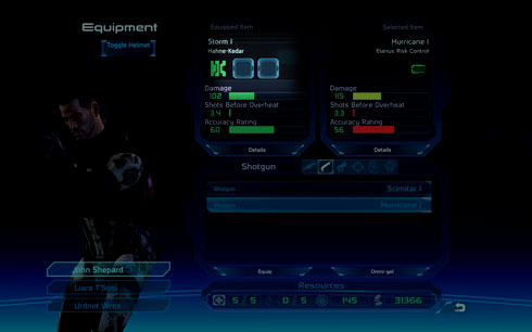 How to use upgrades in Mass Effect (PC)